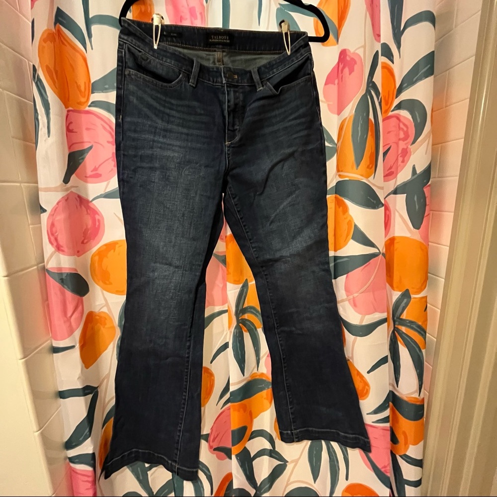 Talbots High Waisted Flare Dark Denim Jeana